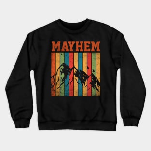 Graphic Mayhem Proud Name Personalized Birthday 70s 80s 90s Vintage Styles Crewneck Sweatshirt